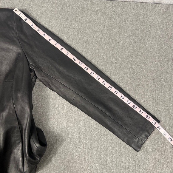 NWT Hillard & Hanson Lambskin Full Zip Leather Jacket Sz M Moto Goth Punk Grunge - Picture 8 of 9